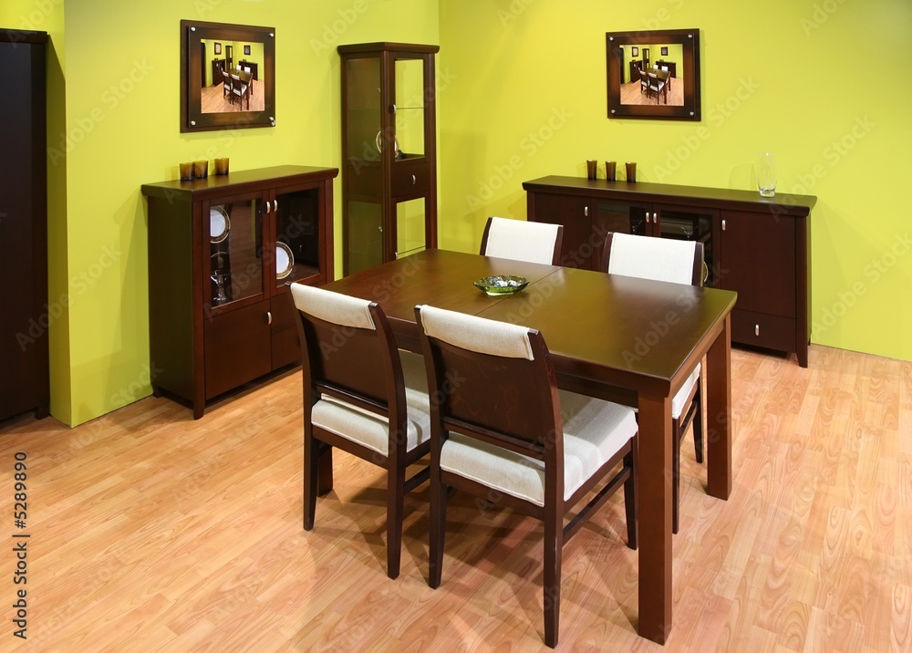 interior in dining room