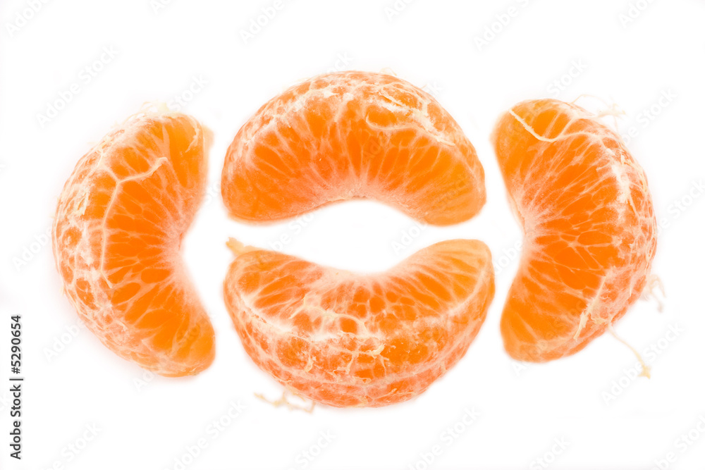 Slices of a tangerine