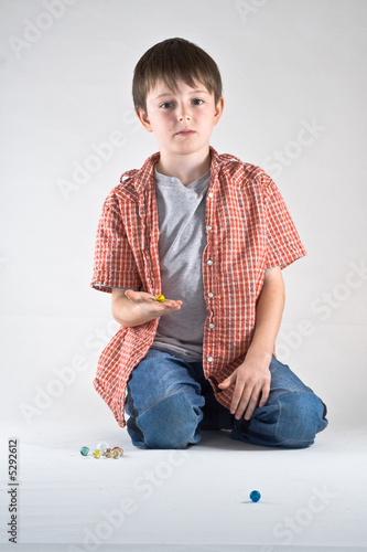 Boy Marbles Play