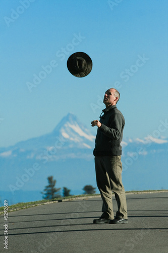 Man Throw Hat