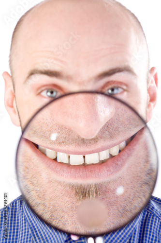 Plakat Man with magnifying glass