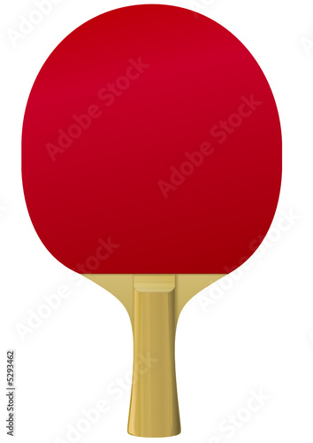 Raquette de ping pong rouge