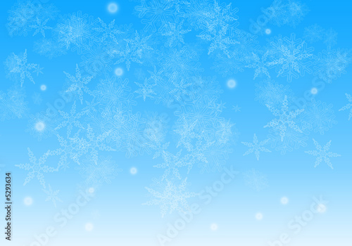 Fond Flocons de Neige Noël - Christmas Snowflakes © Aimohy