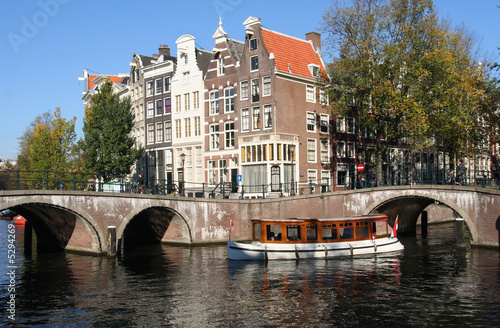 Historic Amsterdam touringboat