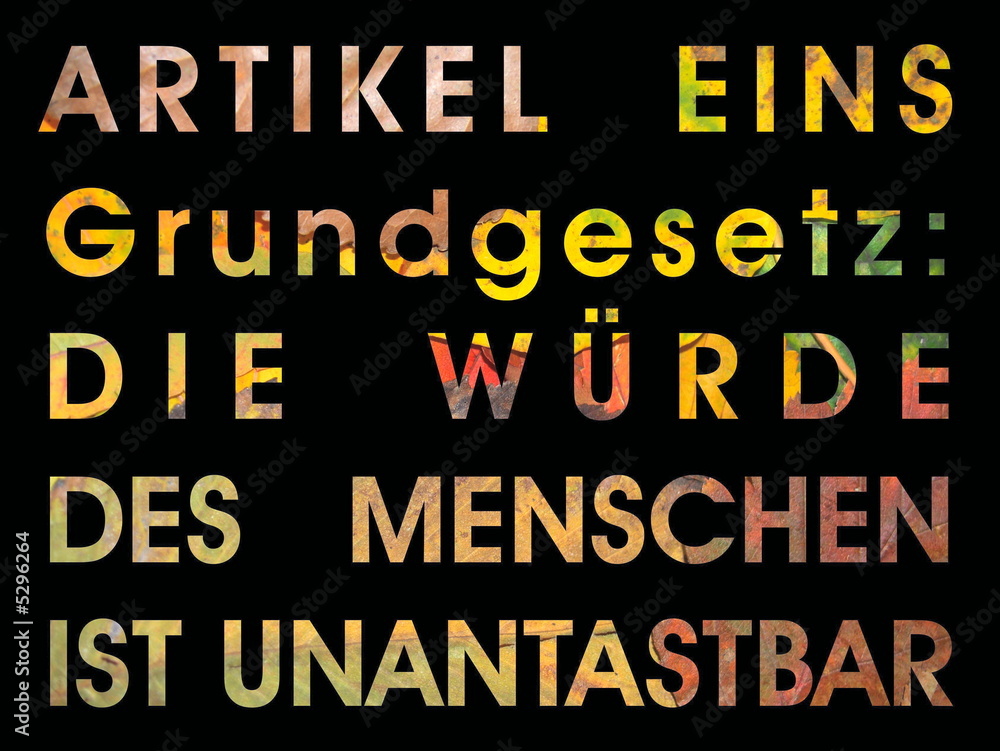 Die Würde Des Menschen Ist Unantastbar Bedeutung Die Würde des Menschen ist unantastbar Stock Illustration | Adobe Stock