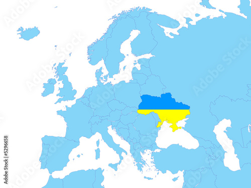 Ukraine on europe map