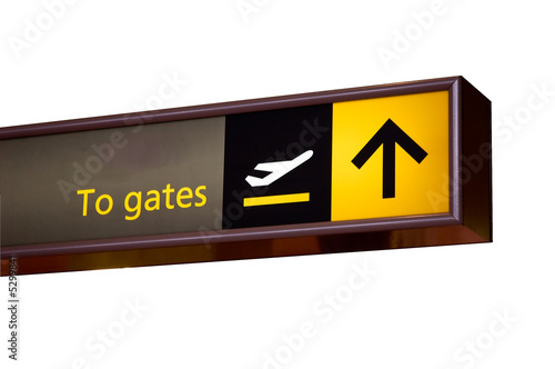 To gates sign