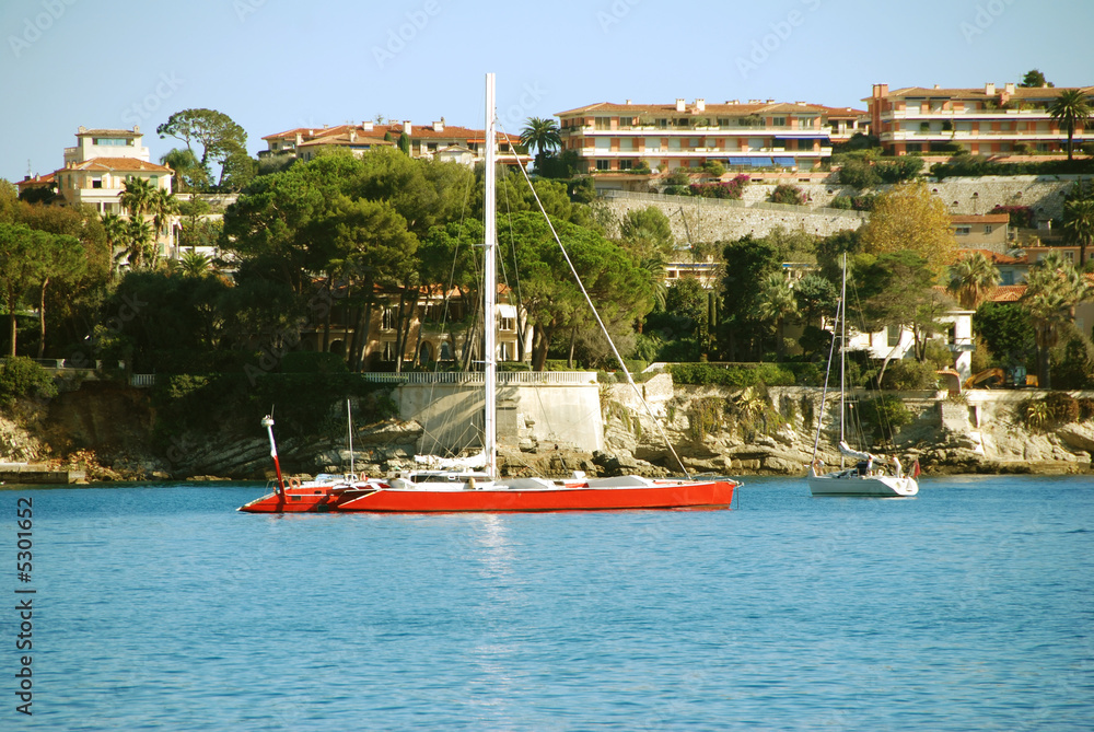 Sailboat in the Mediterranean