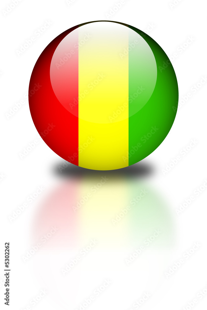 Fototapeta premium Aqua Flag - Guinée