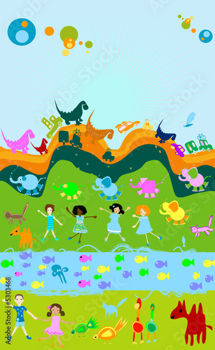 children playing, kids world