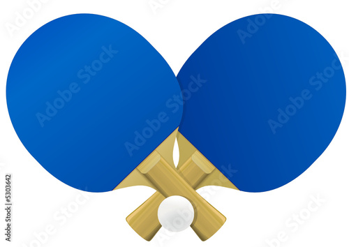 Raquettes de ping pong croisées