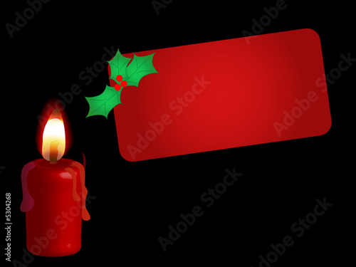 Red candle and the card