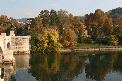 Il fiume Po in autunno