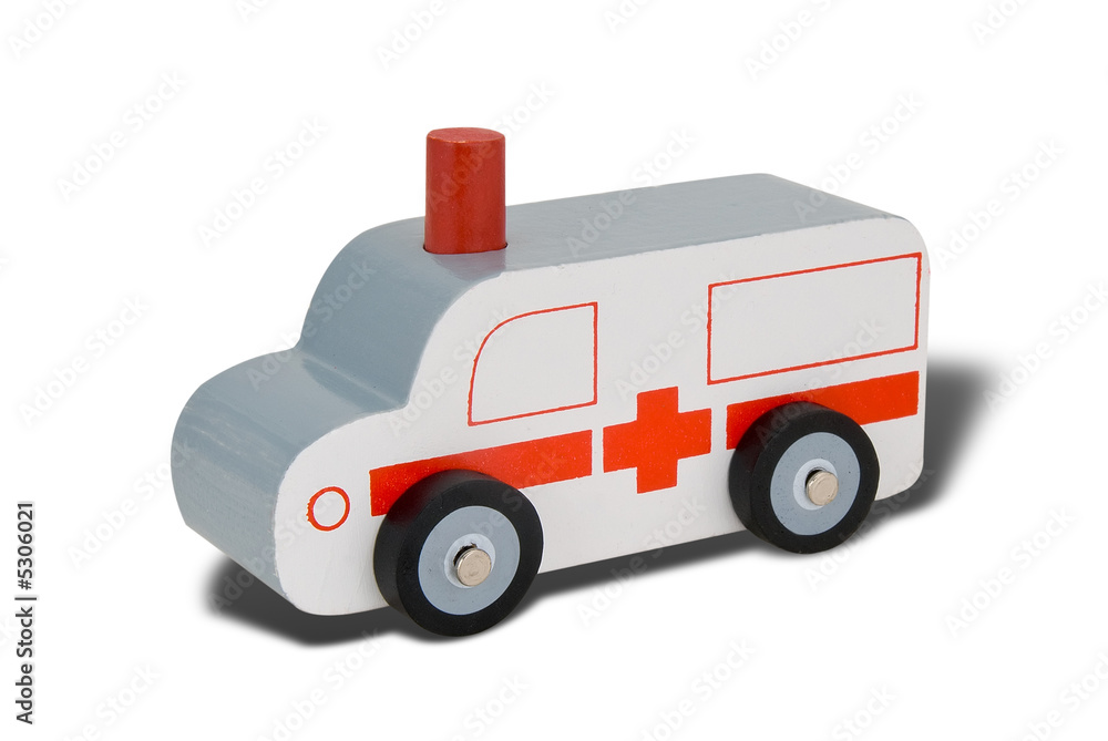 Fototapeta premium Toy wood ambulance