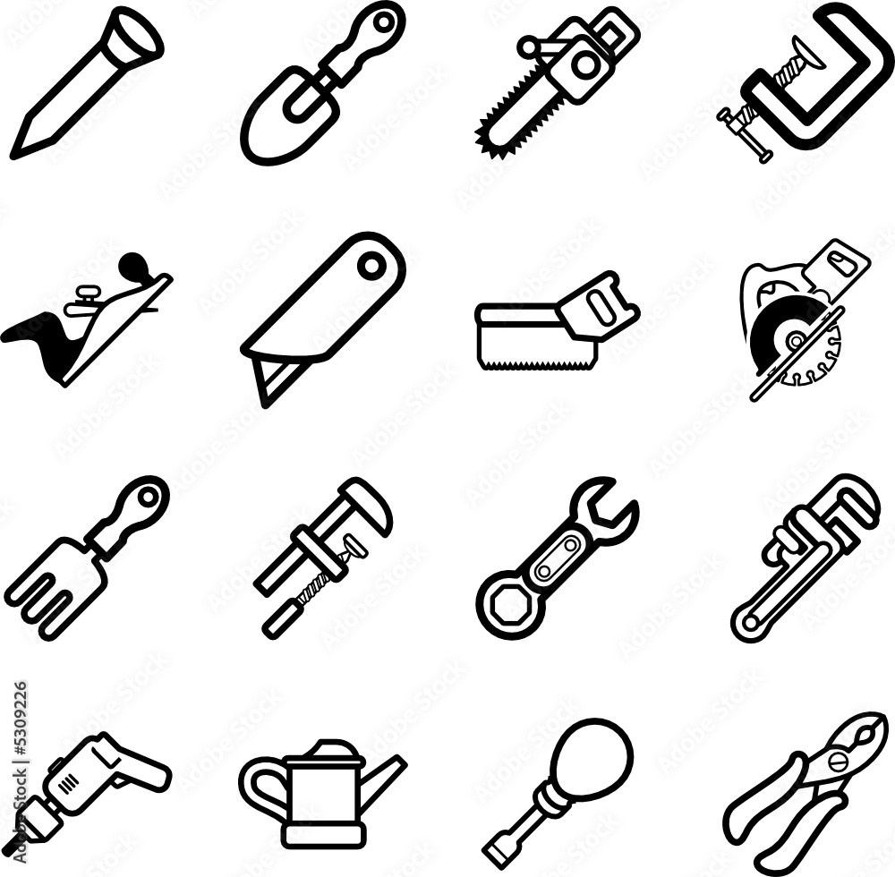 Tool icon series set Icons