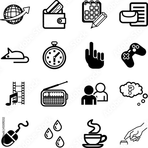 Computer application and media Icon set