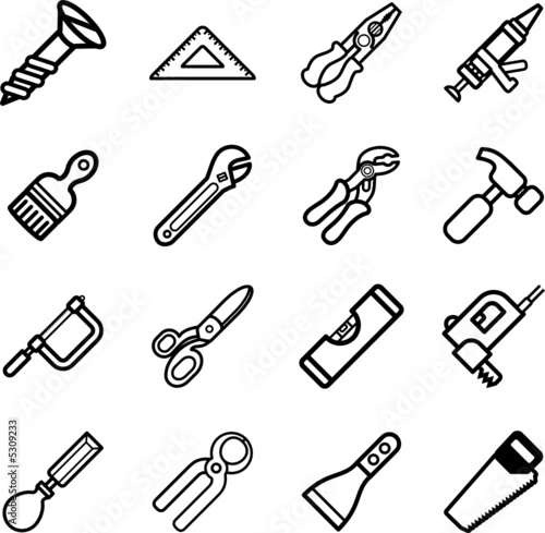 Tool icon series set 