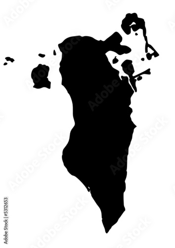 vector map of bahrain