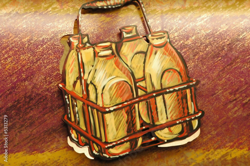 Milk Bottles Illustrated