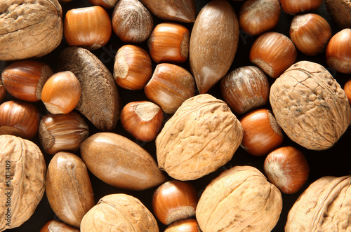 Mixed nuts close up.