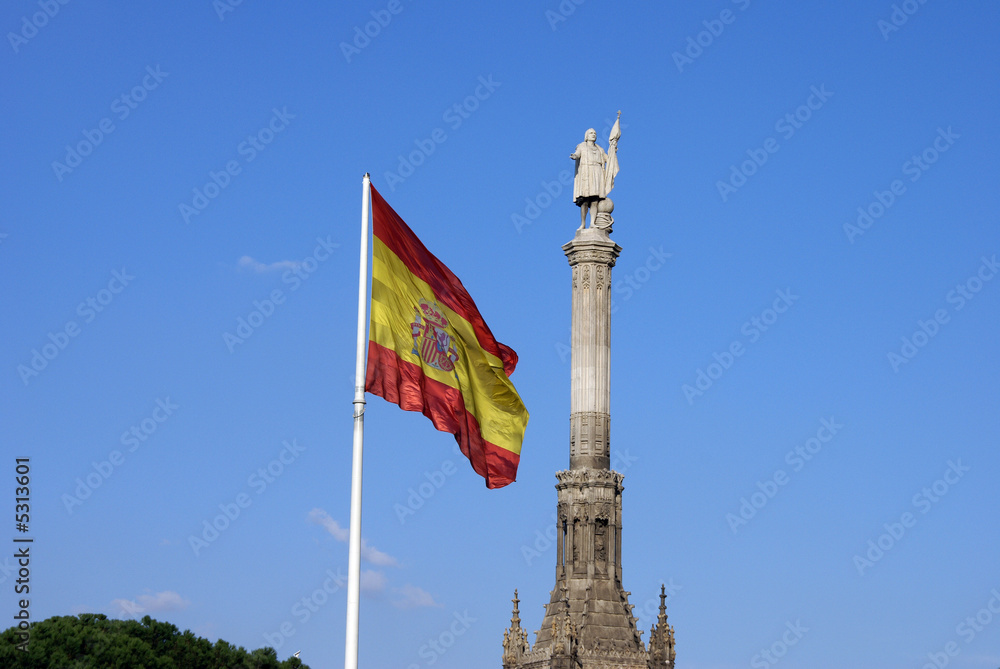 Obraz premium Colón y España