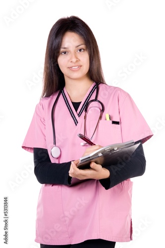 nurse smiling