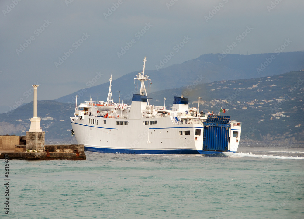 passenger ferry boat near Capri