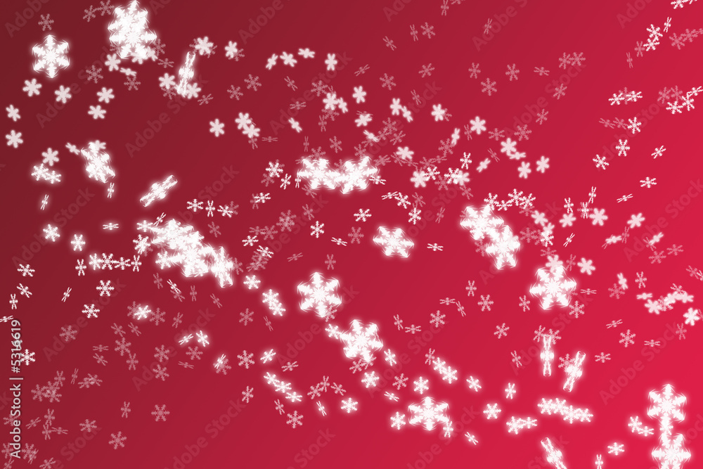 white snowflakes on red gradient background white snowflakes on red gradient background
