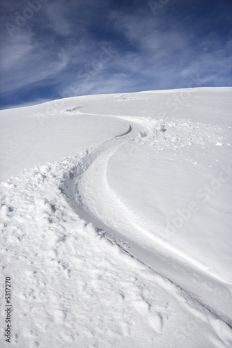 Snowmobile trail. © iofoto