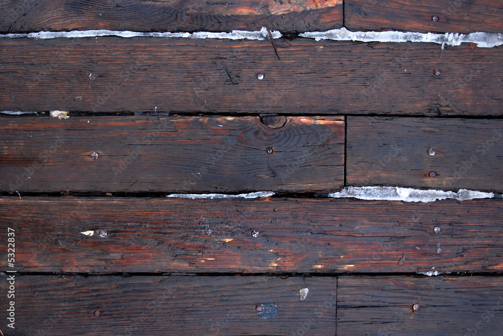 Obraz premium Brown board with ice