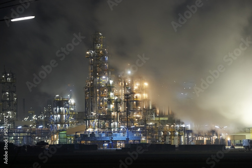 Huge factory fumes photo