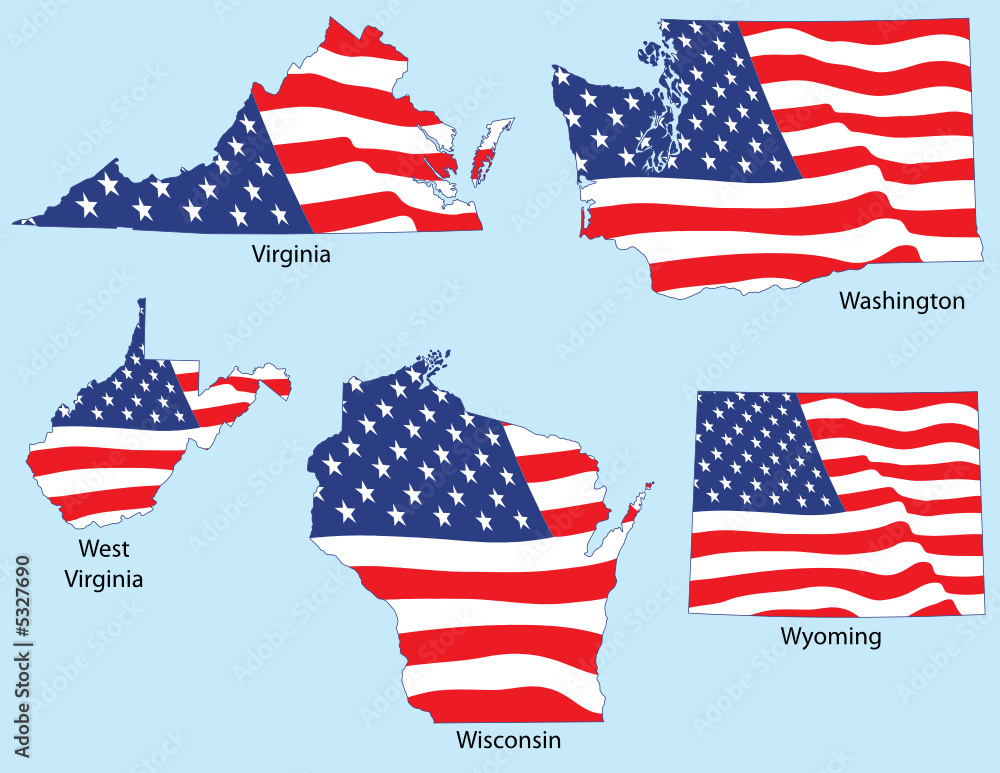 Virginia, Washington, West Virginia, Wisconsin, Wyoming Virginia, Washington, West Virginia, Wisconsin, Wyoming