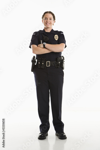 Obraz na plátně Smiling Policewoman.