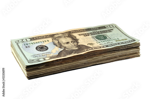 Stack of Twenty Dollar Bills