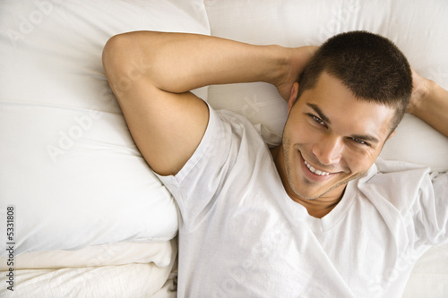 Vászonkép Man relaxing.