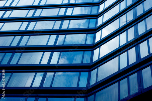 Blue office windows