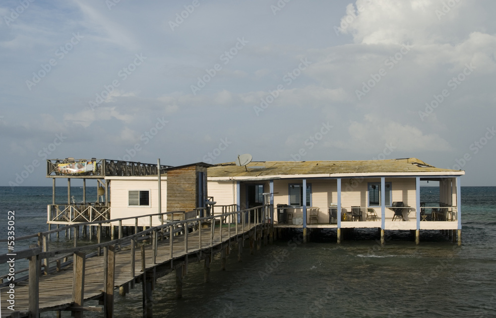 restaurant  bar on stilts caribbean