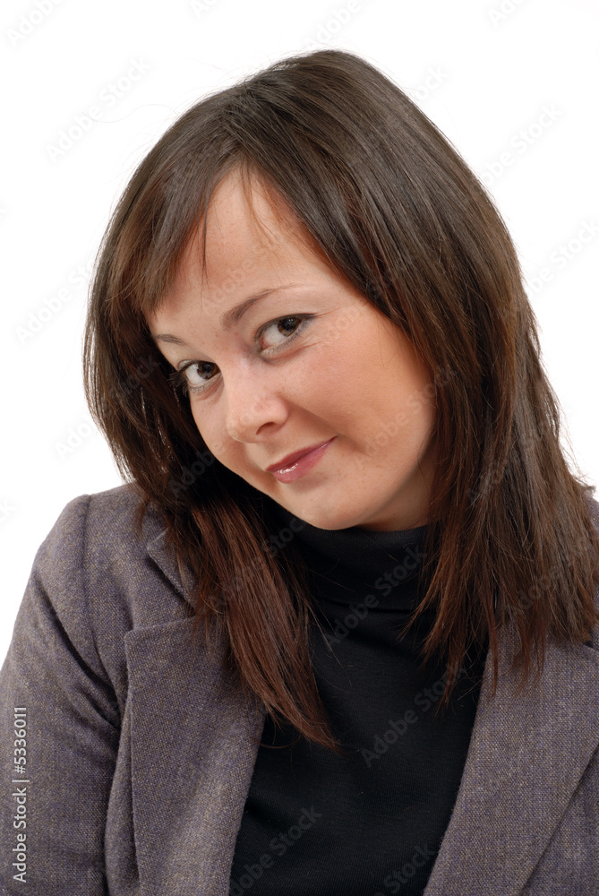 Portrait of Brunette Woman