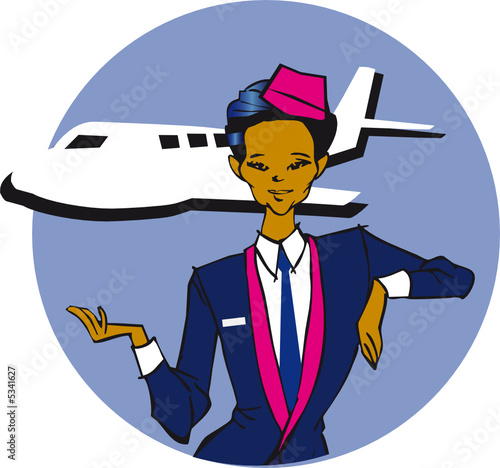 job series - stewardess / clipart