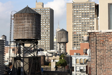 Fototapete New York Blick über New Yorker Dächer  © Dan Talson