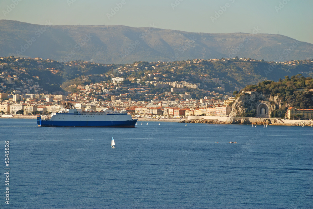 Scenic mediterranean coastal view