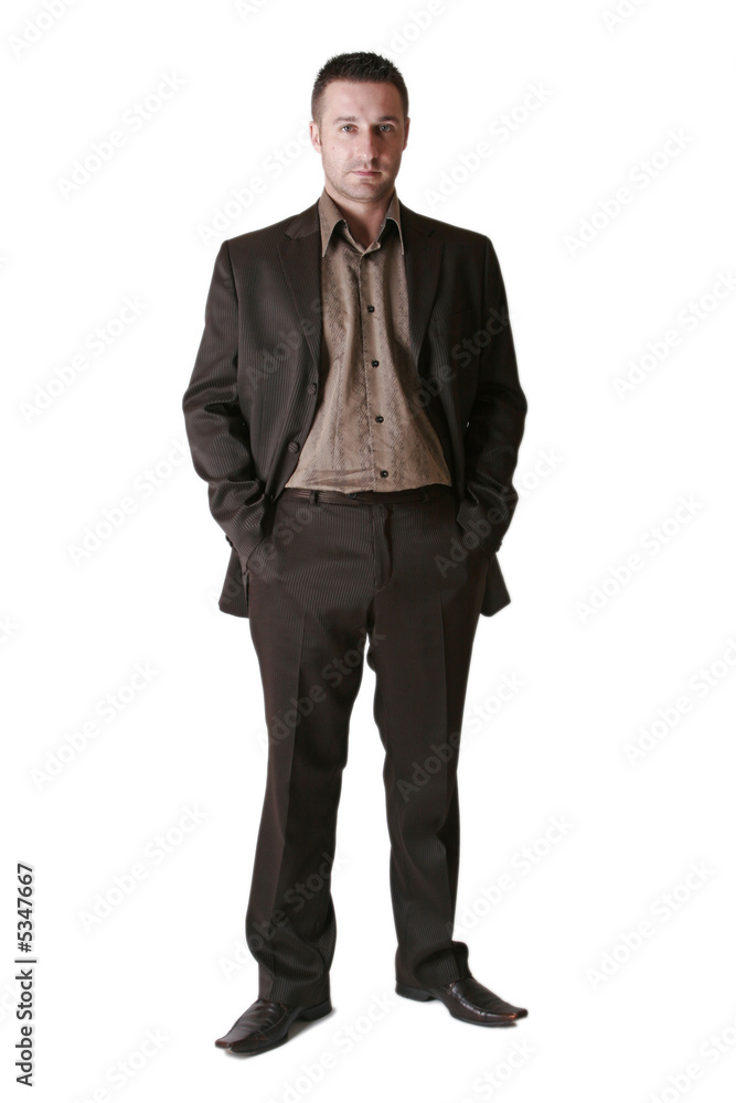 Businessman on white background.