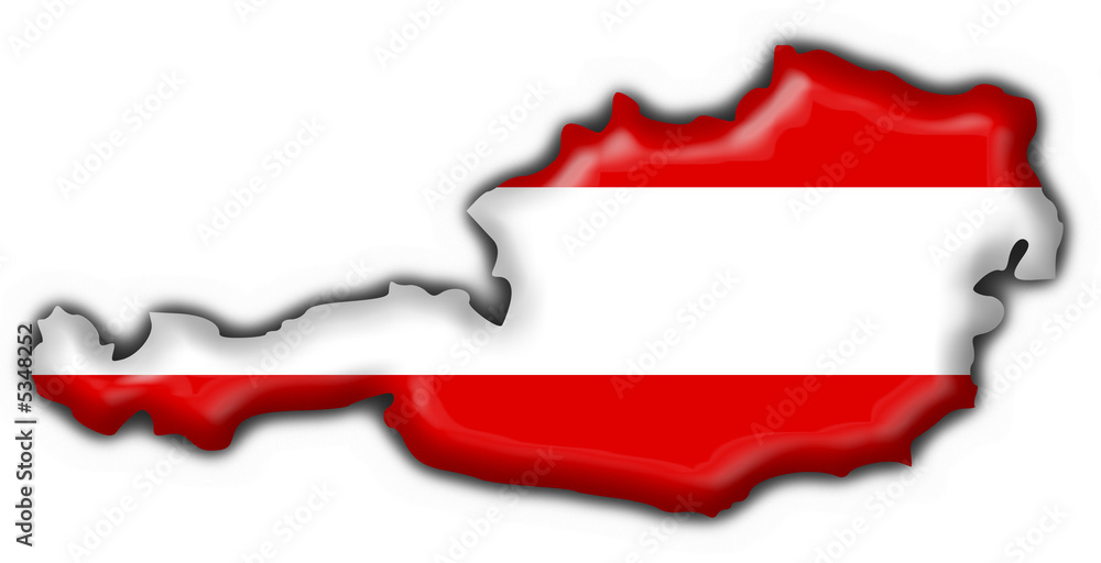 Obraz premium Austrian button flag map shape