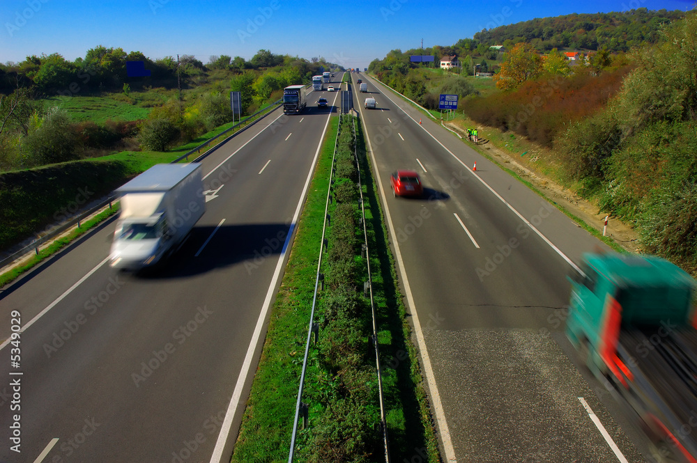 Fototapeta premium Motion blur on highway