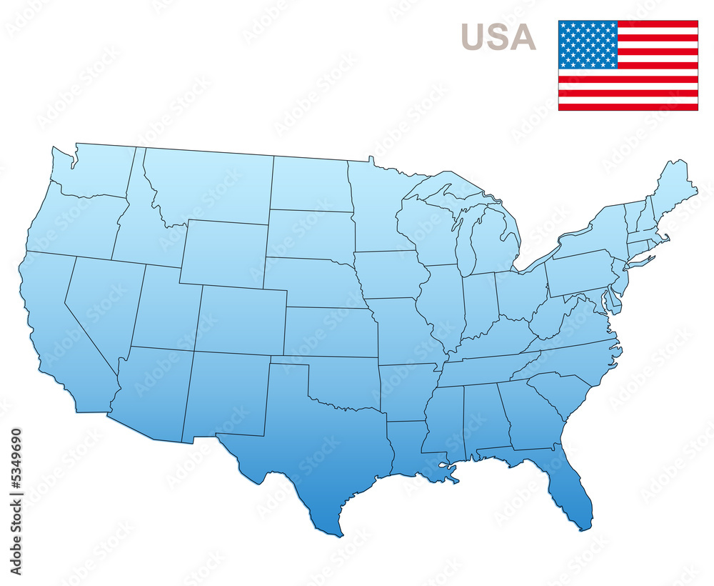 Fototapeta premium Usa Karte