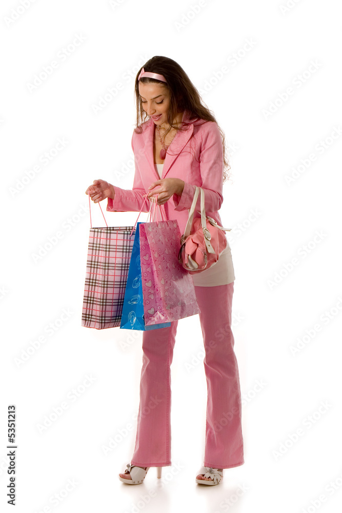 Attractive young woman in shopping Attractive young woman in shopping