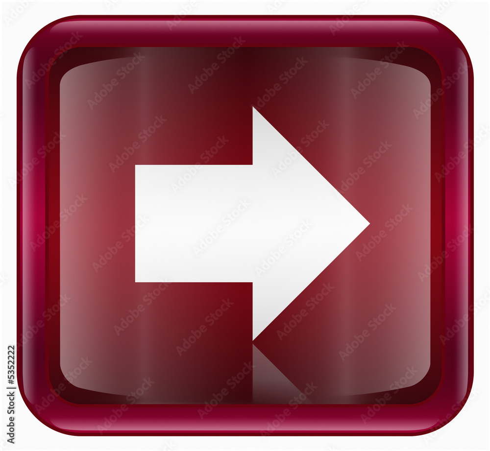 Arrow right icon red, isolated on white background Arrow right icon red, isolated on white background