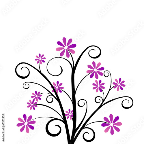Bouquet de fleurs violettes