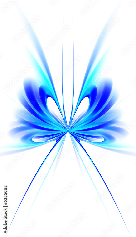 Obraz premium Abstract blue butterfly