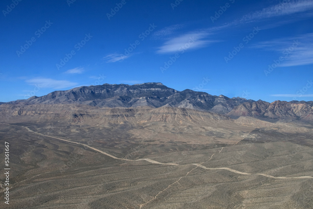 Fototapeta premium Aerial shot taken in Las Vegas